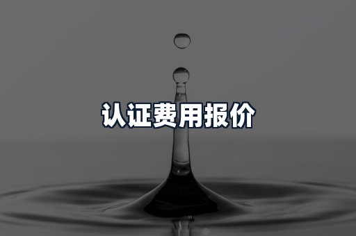 认证费用报价